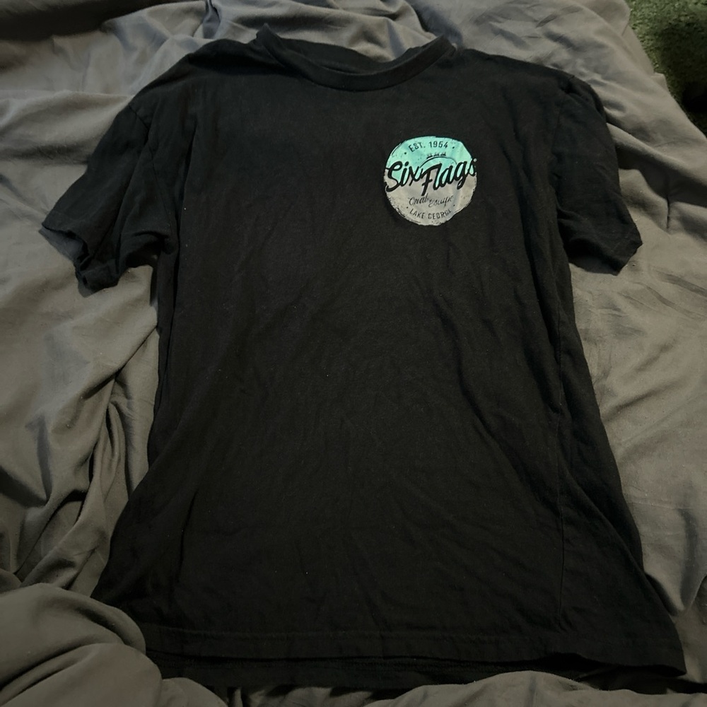 Black Graphic Tee with Logo
